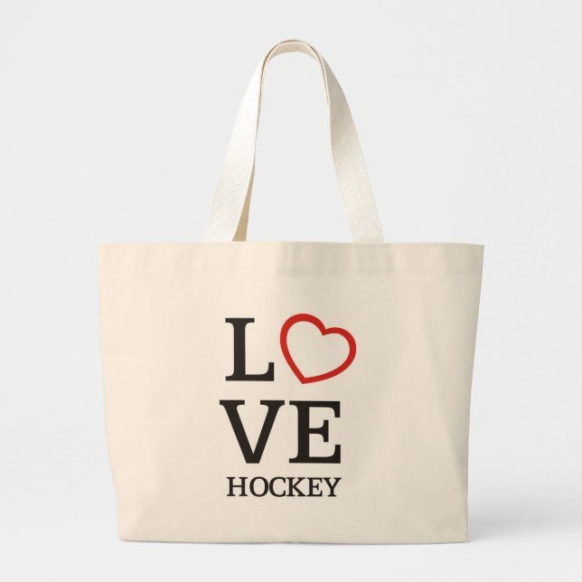 Bolsa Tote Grande Hóquei grande do AMOR (Frente)