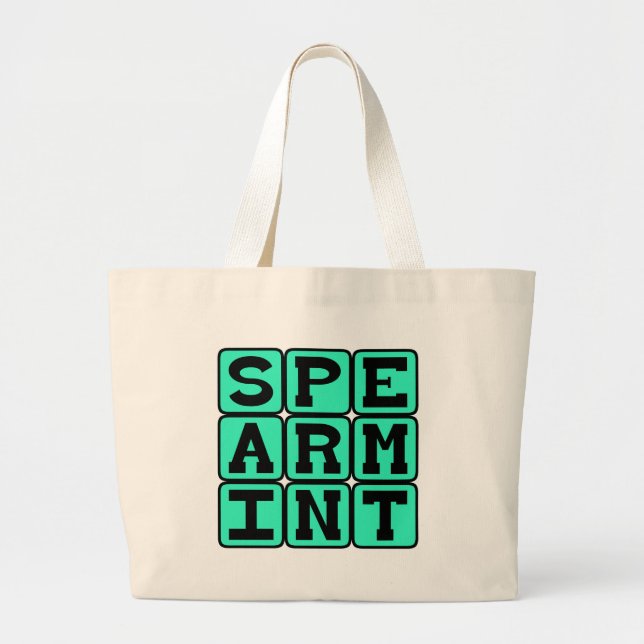 Bolsa Tote Grande Hortelã, Sabor de Goma (Frente)