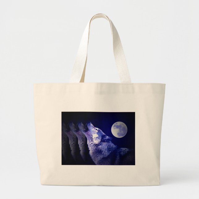 Bolsa Tote Grande Howling Wolf (Frente)