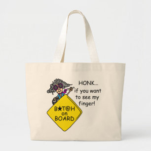Bolsa Tote Grande Humor da raiva da estrada