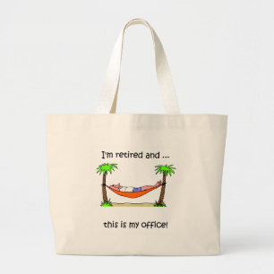 Bolsa Tote Grande Humor engraçado da aposentadoria