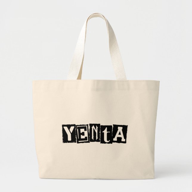 Bolsa Tote Grande Humor Iídiche Yenta (Frente)