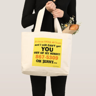 Bolsa Tote Grande Humorístico Retro Anos 80 Laranja Amarelo