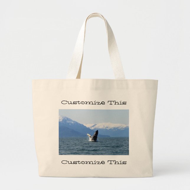 Bolsa Tote Grande Humpback na superfície; Customizável (Frente)