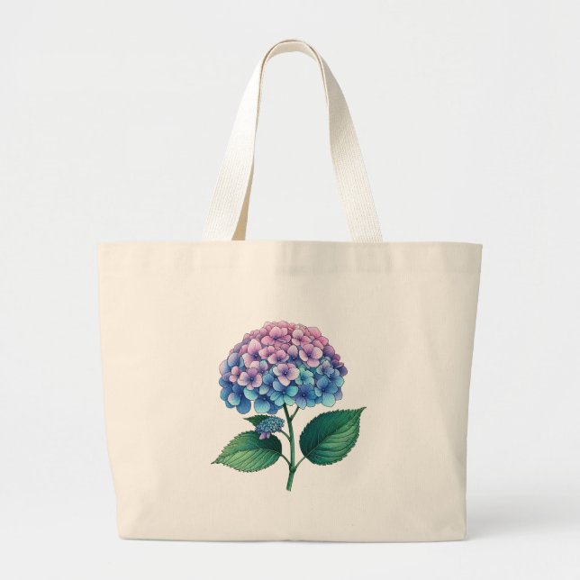 Bolsa Tote Grande Hydrangea Flower (Frente)