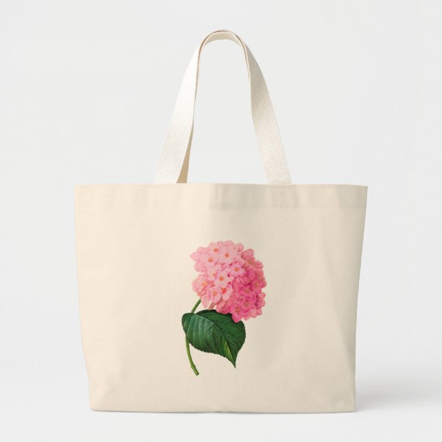 Bolsa Tote Grande Hydrangea Jumbo Bolsa, rosa personalizado (Frente)
