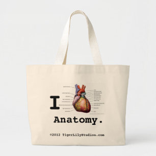 Bolsa Tote Grande I Cardíaco Anatomia Tote Bag