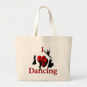 Bolsa Tote Grande I Heart Dancing Large Tote Bag