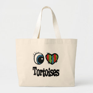 Bolsa Tote Grande I Heart (Love) Tortoises