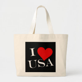Bolsa Tote Grande I Heart USA wt jtcnt