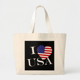 Bolsa Tote Grande I Heartflag USA wt jtcnt