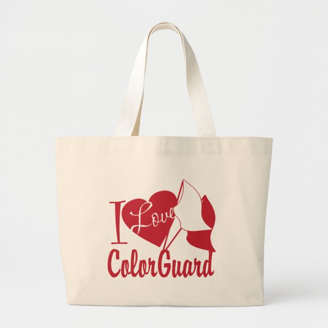 Bolsa Tote Grande I Love ColorGuard (Frente)