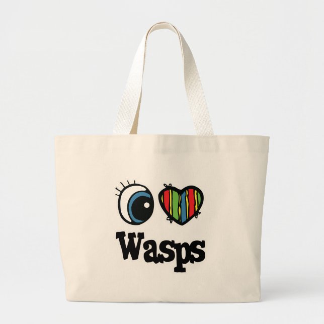 Bolsa Tote Grande I Love (Heart) Wasps (Frente)