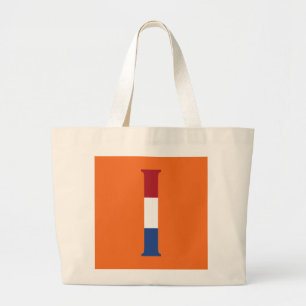 Bolsa Tote Grande I Monograma sobreposto na NLD Flag em ou jtcnt