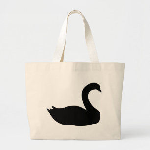 Bolsa Tote Grande ícone da cisne preta