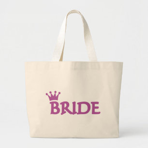 Bolsa Tote Grande ícone da coroa da noiva