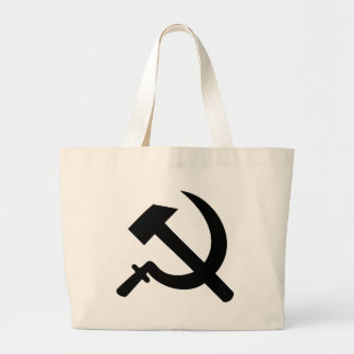 Bolsa Tote Grande ícone do martelo e da foice