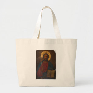 BOLSA TOTE GRANDE ÍCONE ORTODOXO GREGO DO VINTAGE