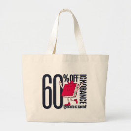 Bolsa Tote Grande Ignorância Caprichosa É Proibida Jumbo Educacional