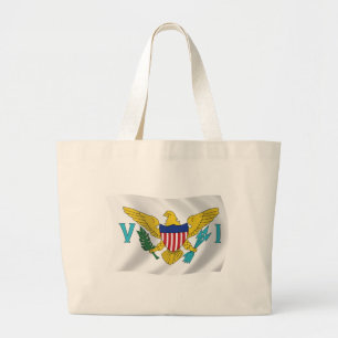 Bolsa Tote Grande Ilhas Virgens Americanas Flag Tote Bag