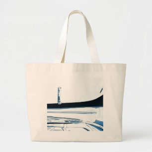 Bolsa Tote Grande Imagem do chifre baixo da tuba no branco