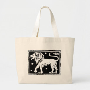 Bolsa Tote Grande Imagem do Vintage Zodiac LeoTotebag