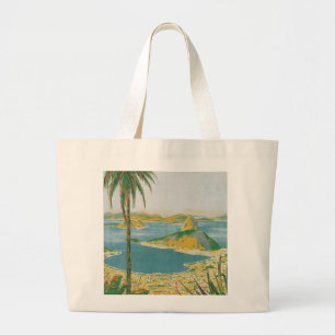 Bolsa Tote Grande Imagem Vintage Rio
