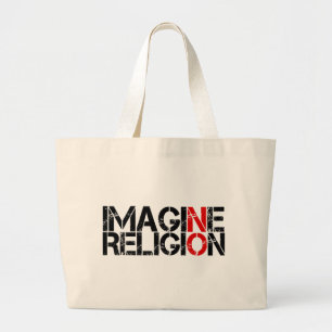 Bolsa Tote Grande Imaginem Nenhuma Religião