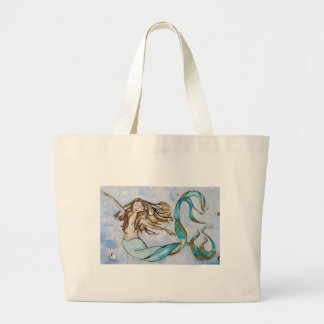 Bolsa Tote Grande Impressão da arte da sereia por Tamara Kapan