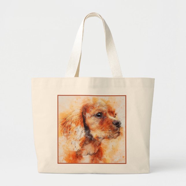 Bolsa Tote Grande Impressão de abstrato (Frente)