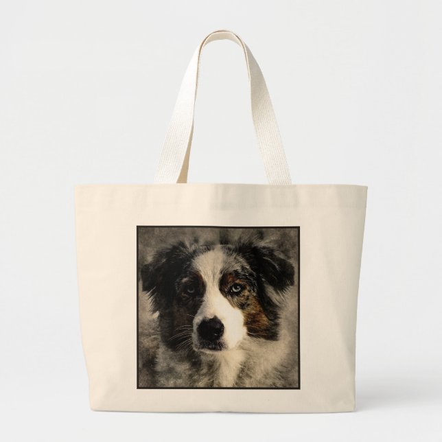 Bolsa Tote Grande Impressão de abstrato (Frente)