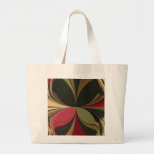 Bolsa Tote Grande Impressão de Arte Kaleidoscópio Edgy Earth