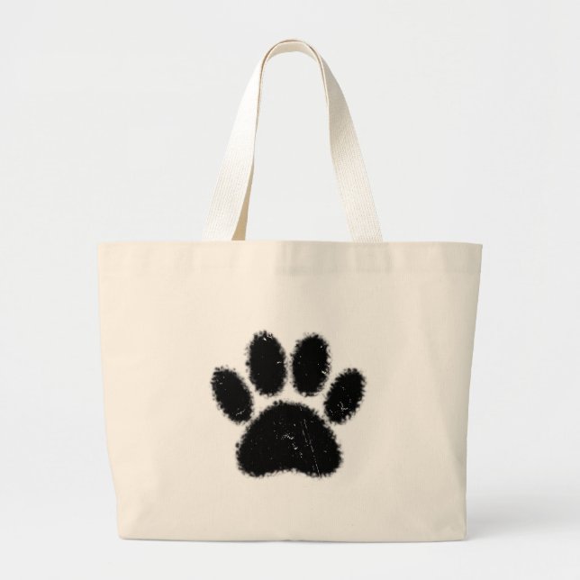 Bolsa Tote Grande Impressão De Canas De Cães Sólidas E Afastadas (Frente)