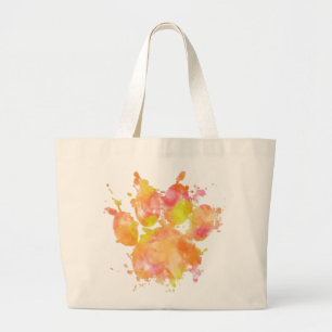 Bolsa Tote Grande Impressão de Caneta de Cachorro de Mancha de Manch