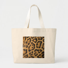 Bolsa Tote Grande Impressão de Leopardo