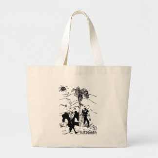 Bolsa Tote Grande impressão de palma