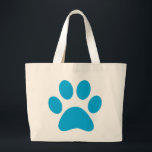 Bolsa Tote Grande Impressão de Paw<br><div class="desc">Design de impressão de plataforma divertida para amantes de os animais!</div>