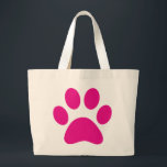 Bolsa Tote Grande Impressão de Paw<br><div class="desc">Pata,  impressão,  cão,  gato,  animal de estimação,  cachorrinho,  gatinho,  simpatia,  guardar,  lembrar</div>