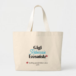 Bolsa Tote Grande Impressão Dupla Face Essencial da Gigi | Nome Pers