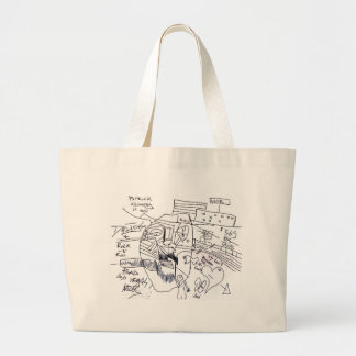 Bolsa Tote Grande impressão patrick kennedy