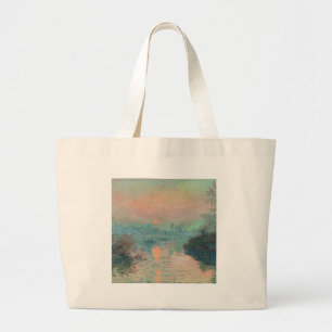 Bolsa Tote Grande Impressionismo das Belas Artes do Monet Sunset
