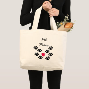 Bolsa Tote Grande Impressões de pata    
