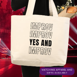 Bolsa Tote Grande IMPROV SIM E improvisação Comédia
