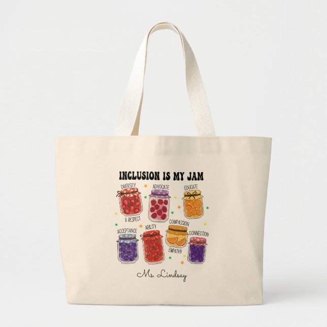 Bolsa Tote Grande Inclusion is my Jam Funny (Frente)