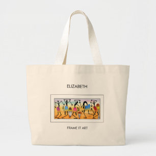 Bolsa Tote Grande Incrível, Arte Africana, Dança de Aquecimento Card
