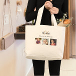 Bolsa Tote Grande Iniciais de monograma de colagem de fotos<br><div class="desc">Carregar as suas memórias onde quer que vá com as nossas Bolsas de canvas de Colagem de Fotos Personalizadas. Essas bolsas versáteis e na moda permitem criar um acessório exclusivo e pessoal que mostra seus momentos favoritos com amigos, família, animais de estimação ou hobbies. Perfeito para uso diário, essas bolsas...</div>