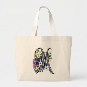 Bolsa Tote Grande Inicial do amor perfeito - M