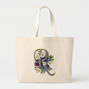 Bolsa Tote Grande Inicial do amor perfeito - R