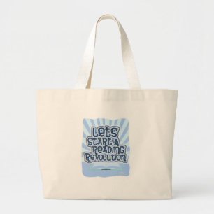 Bolsa Tote Grande Iniciar Um Design De Bookworm De Revolução De Leit