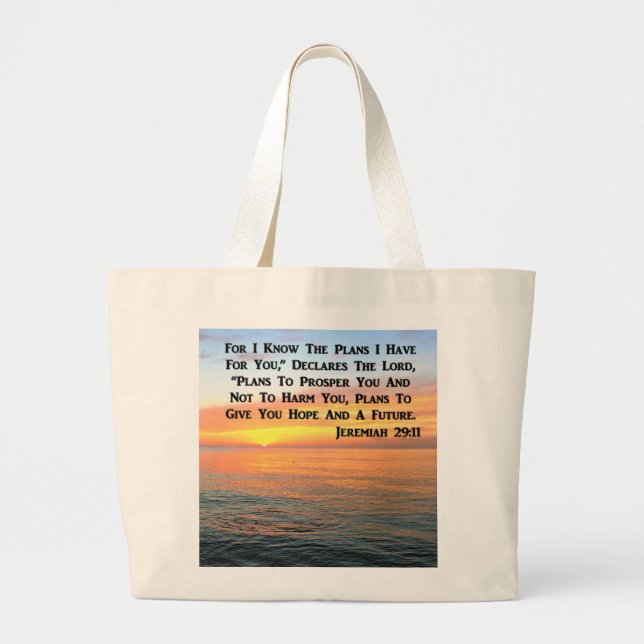 BOLSA TOTE GRANDE INSPIRANDO JEREMIAH 29:11 SOL (Frente)